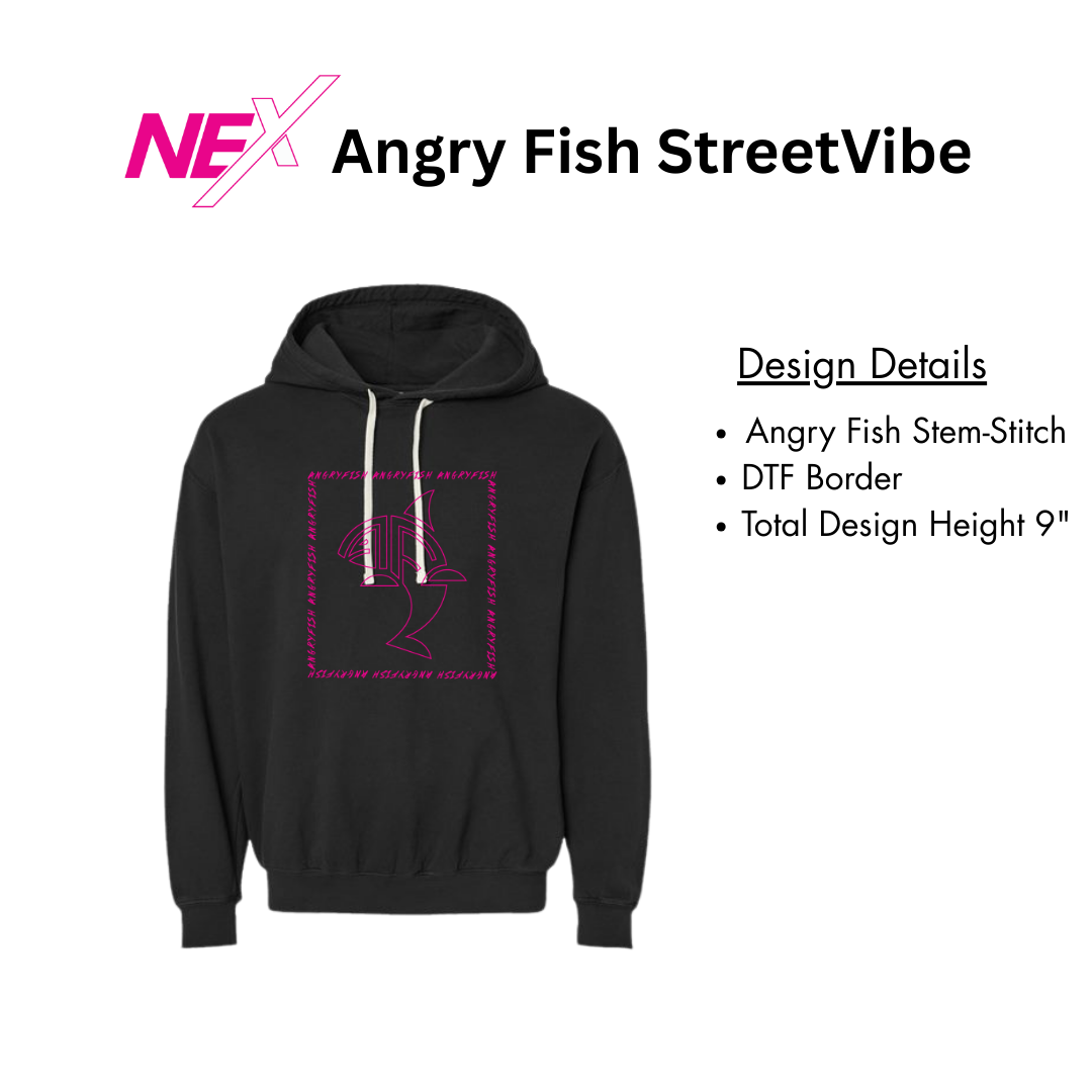 Angry Fish StreetVibe Hoodie Square Logo