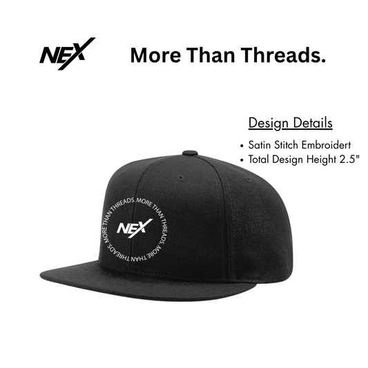 NEX More Than Threads Acrylic Wool Flatbill Hat