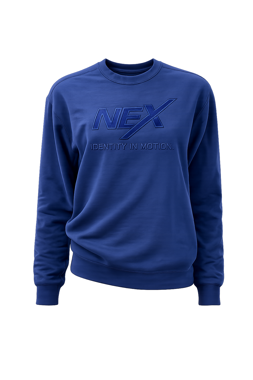 NEX Cotton Fleece Crewneck – Tone-on-Tone Embroidery
