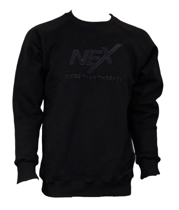 NEX Cotton Fleece Crewneck – Tone-on-Tone Embroidery