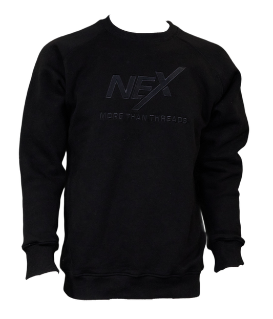 NEX Cotton Fleece Crewneck – Tone-on-Tone Embroidery